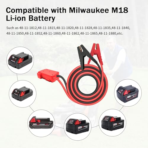 Abrazaderas de cable de puente para batería Milwaukee M18 de