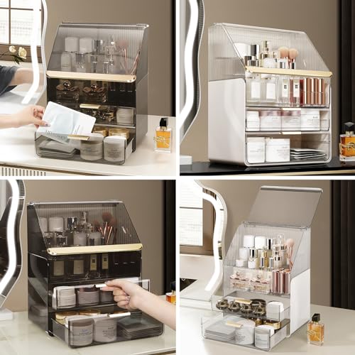DASITON Organizador de brochas de maquillaje multicapa a pru