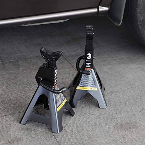 BIG RED AT43202BR Torin Steel Jack Stands: 3 Ton (6,000 lb)