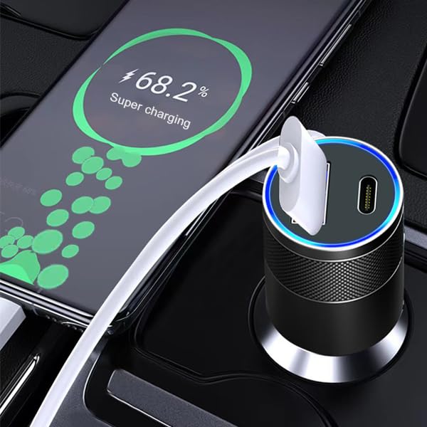 Cargador de coche 3.1A USB tipo C PD Apple Android teléfono