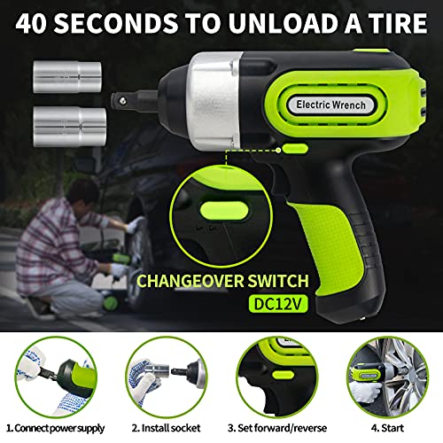 ActDoer Kit de gato eléctrico para coche hidráulico 5Ton 12V