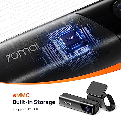 70mai 2.7K 1944P Dash Cam M500, eMMC 128GB de almacenamiento