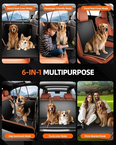 Extensor de asiento trasero de perro de cuero 6 en 1, parte