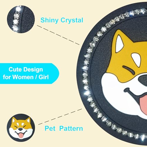 Portavasos de auto con diamantes de imitación antideslizante