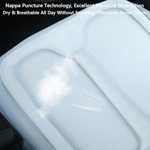 Cojín de asiento de automóvil blanco para Tesla Model Y 3 Hi