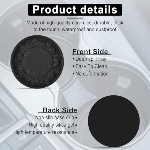 SINGARO Portavasos para automóvil, 4 portavasos de silicona