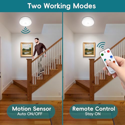 Yurnero Luz de techo recargable con sensor de movimiento con