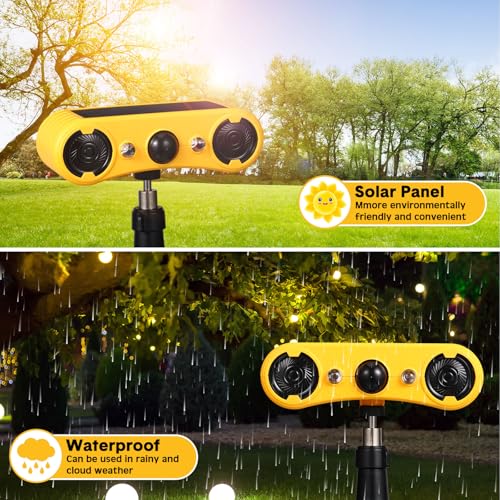 Qualirey Alarma solar con sensor de movimiento para exterior