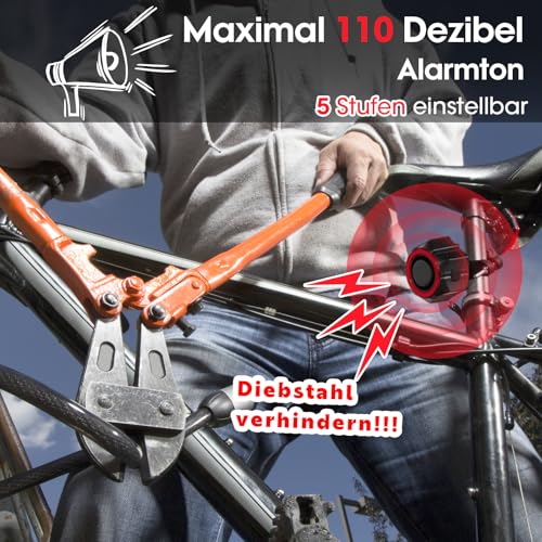 Alarma de bicicleta USB con 2 controles remotos – 110 dB alt