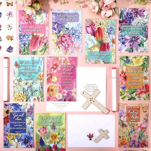 Paquete de 50 tarjetas religiosas de recuperación con versíc
