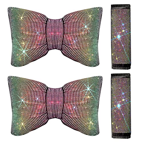 Juego de 4 accesorios brillantes para automóvil, para mujere