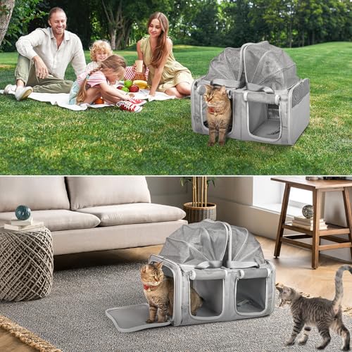 Transportador de gatos para 2 gatos – Transportador de masco