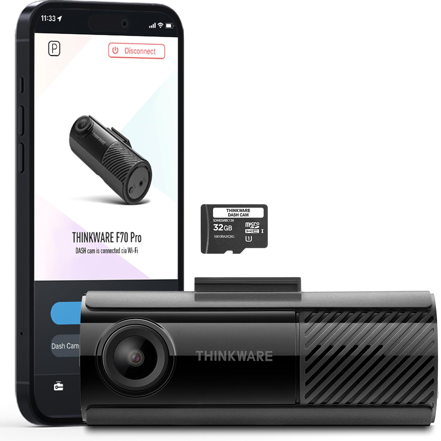 THINKWARE F70 PRO Dash Cam, 1080P Full HD WiFi Dashcam para