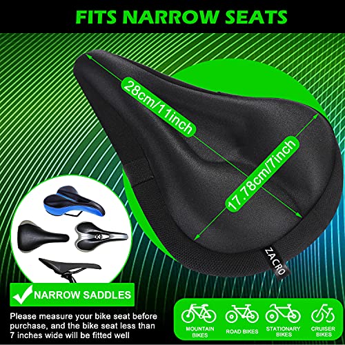 Zacro Cojín de asiento de bicicleta, funda acolchada de gel