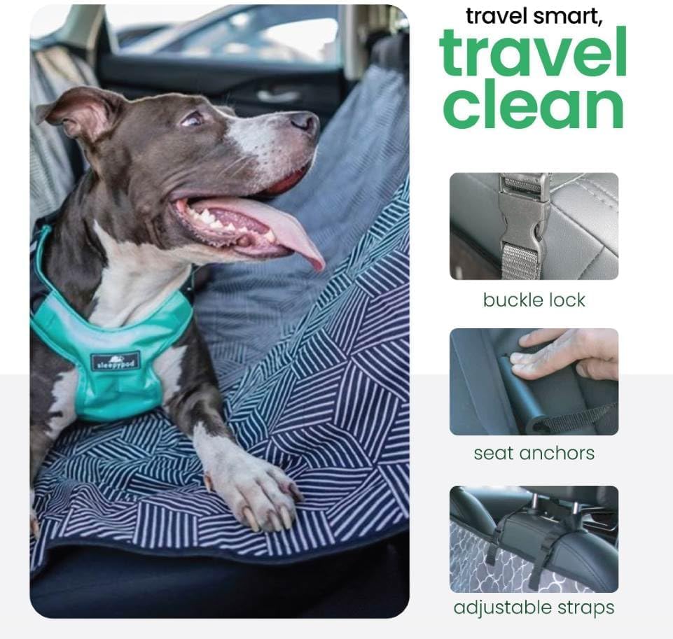 Molly Mutt Funda de asiento trasero 3 en 1 para perros, hama