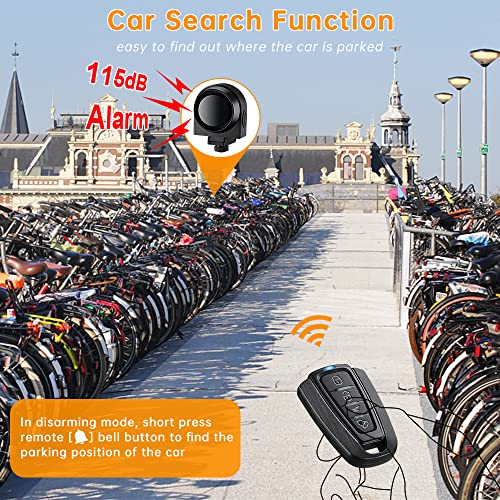 ONVIAN Rechargeable Bike Bell Bike Alarm with Wireless Remot
