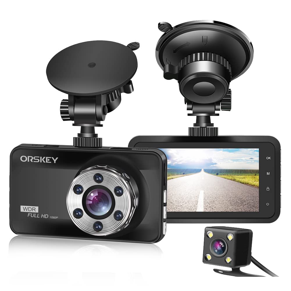 Cámara de tablero frontal y trasera 1080P Full HD Dual Dash