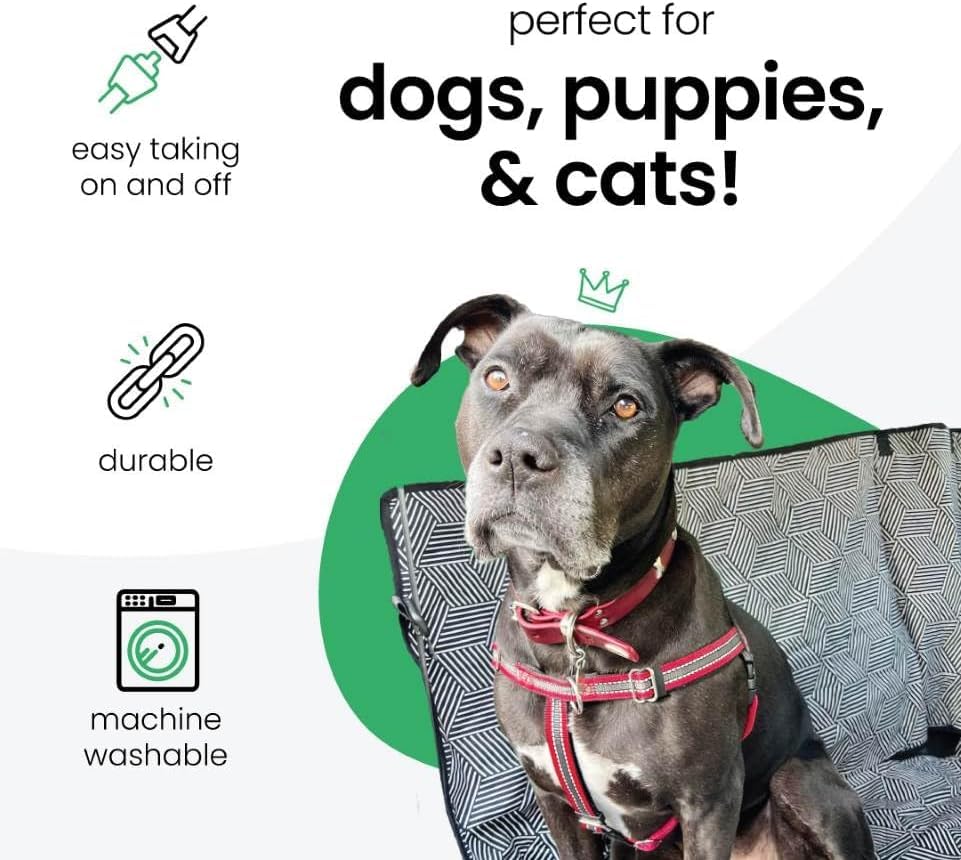 Molly Mutt Funda de asiento trasero 3 en 1 para perros, hama