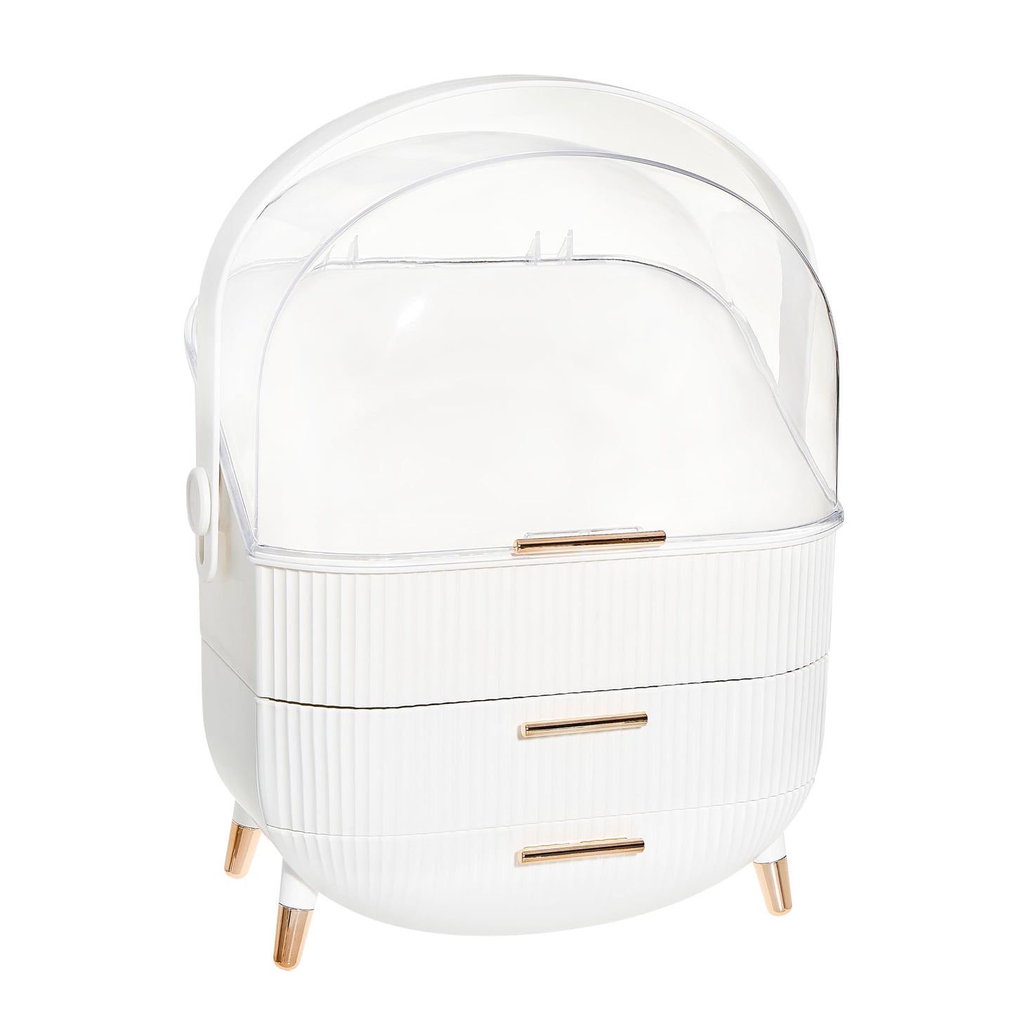 DwellStudio Organizador de maquillaje a prueba de polvo para