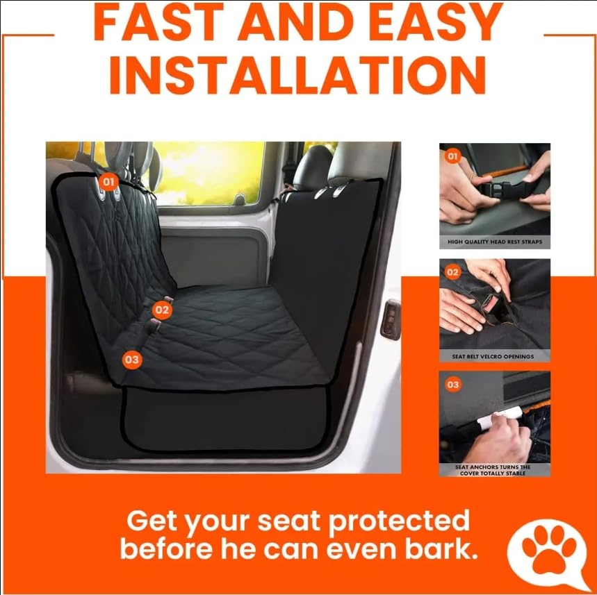Protector de asiento de coche impermeable y a prueba de arañ
