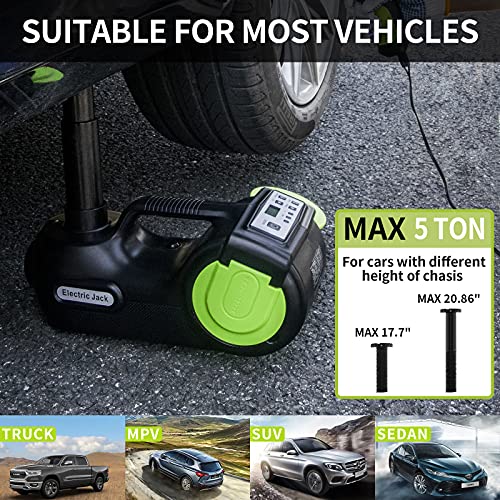 ActDoer Kit de gato eléctrico para coche hidráulico 5Ton 12V