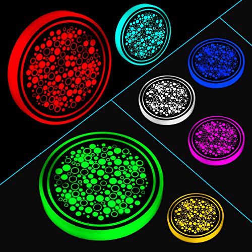 ACODABLEM Paquete de 2 luces LED portavasos, posavasos para