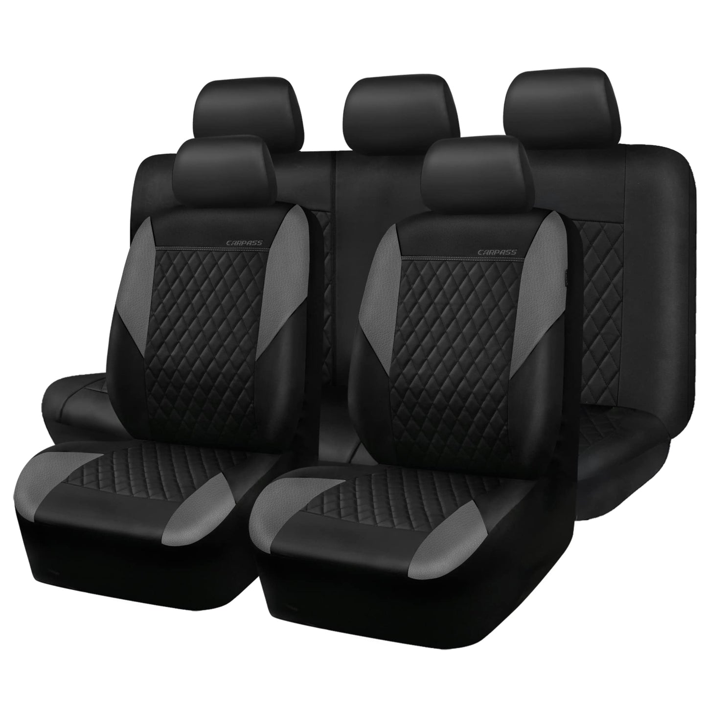 CAR PASS Juego completo de fundas de asiento de cuero, unive
