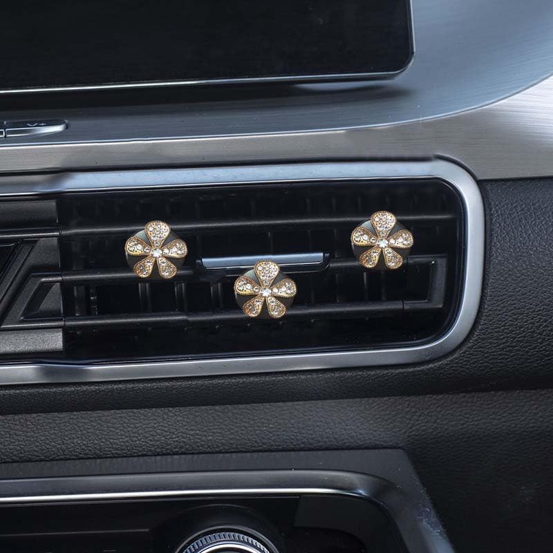 6 clips de ventilación de flores de margaritas brillantes, b