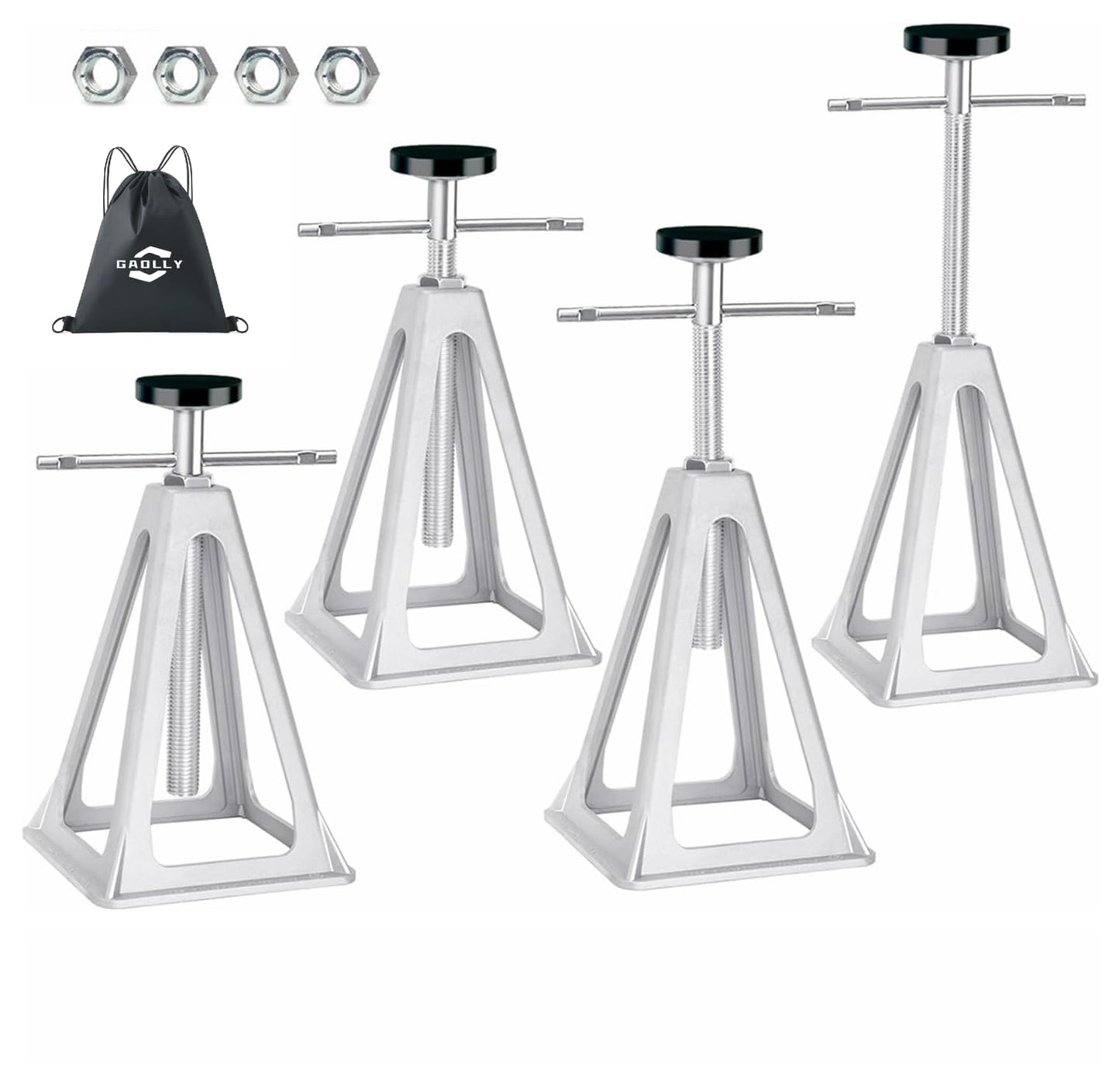 Soportes de aluminio de perfil bajo de 3 toneladas (6600 lib