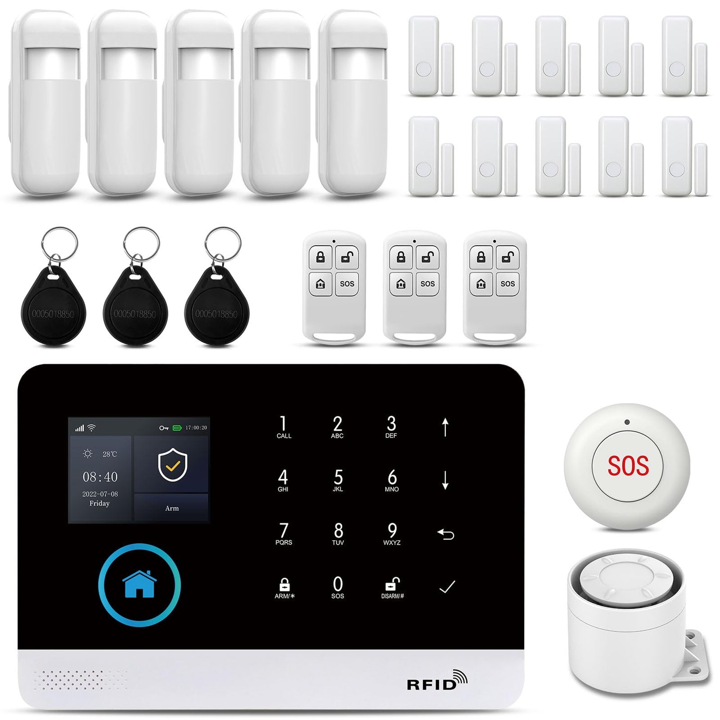 Sistema de alarma inalámbrico para seguridad del hogar, sist