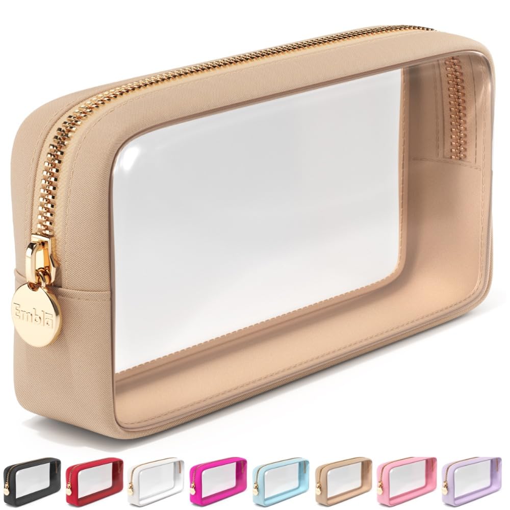 Embla Bolsa de maquillaje transparente para mujer con bolsa