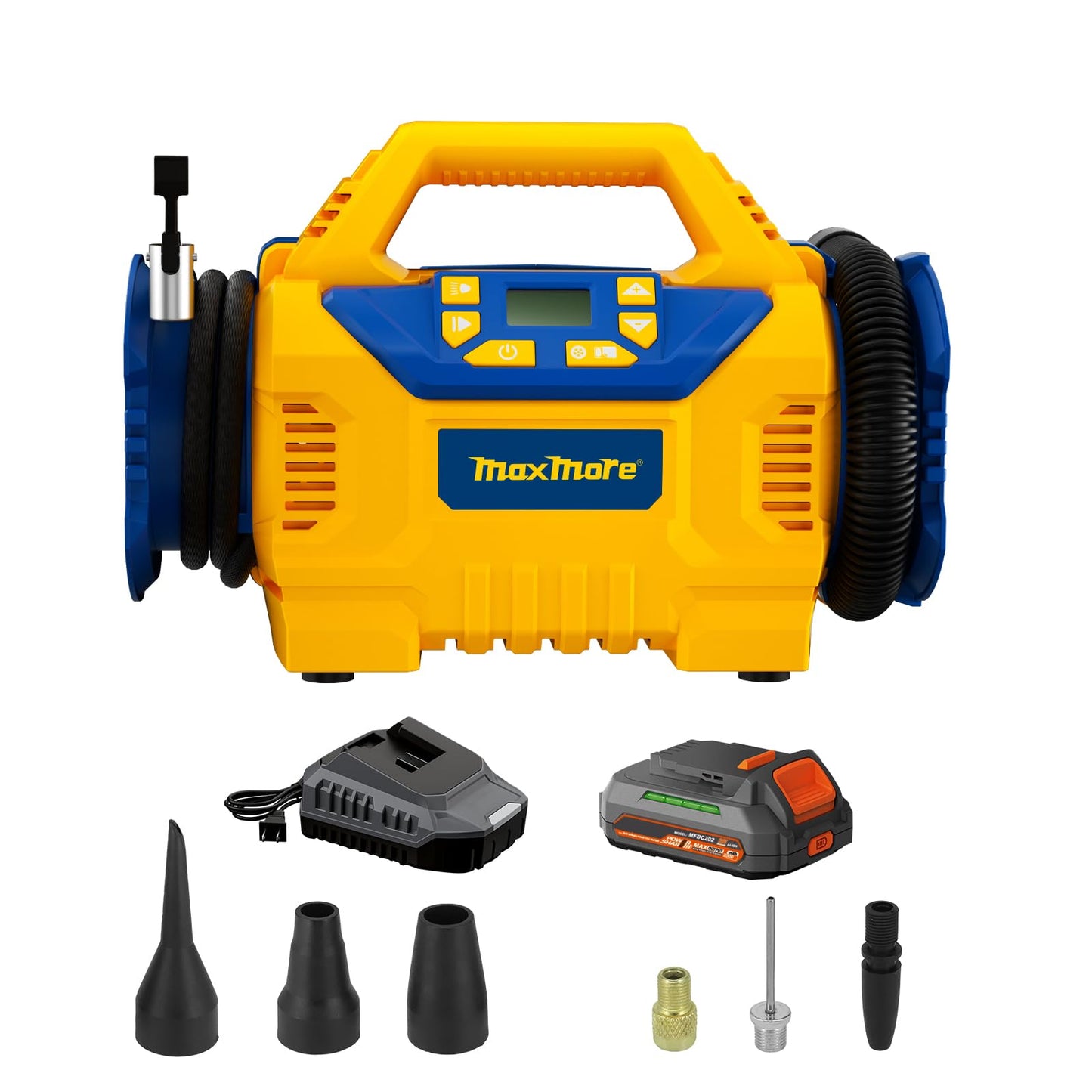 Inflador de neumáticos inalámbrico compatible con DeWalt 20V