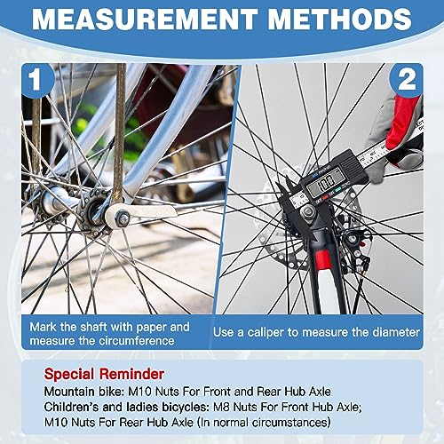 Zacro 18pcs Bike Wheel Axle Nut and Bicycle Hub Safety Washe