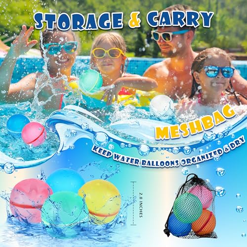 ZUPIIY Globos de agua reutilizables – Juguetes de piscina de verano al