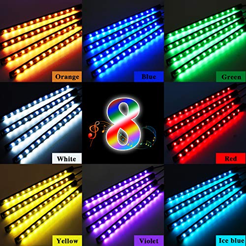 LivTee Luces LED para interiores de automóvil, 4 unidades, 4