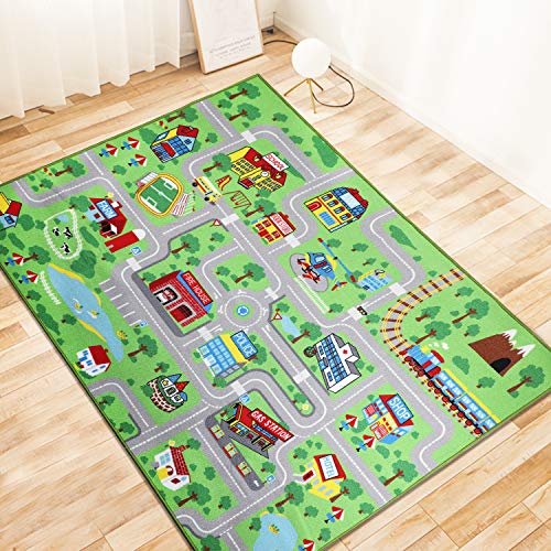 Capslpad Alfombra educativa para niños, alfombra de juego de
