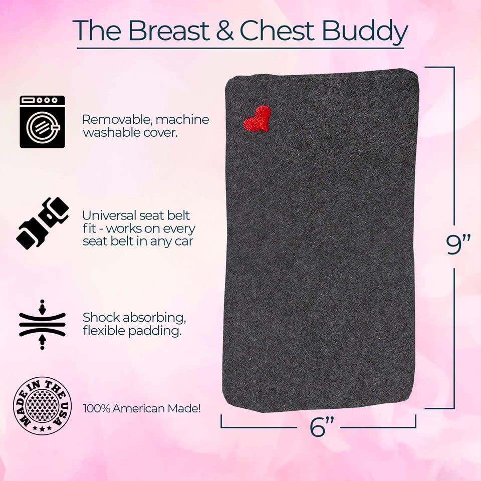 The Breast & Chest Buddy Cojín para cinturón de seguridad pa