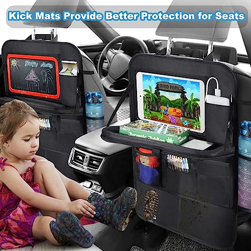 Car Back Seat Organizer, Storage Organizer with Foldable Tab