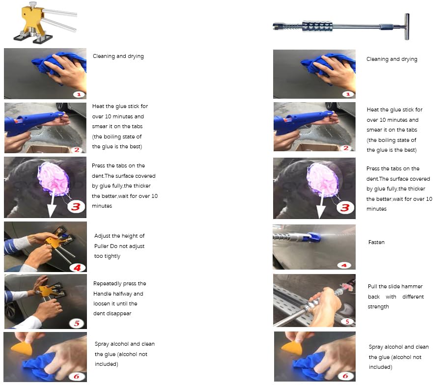 Kit de extractor de abolladuras, 140 piezas de removedor de