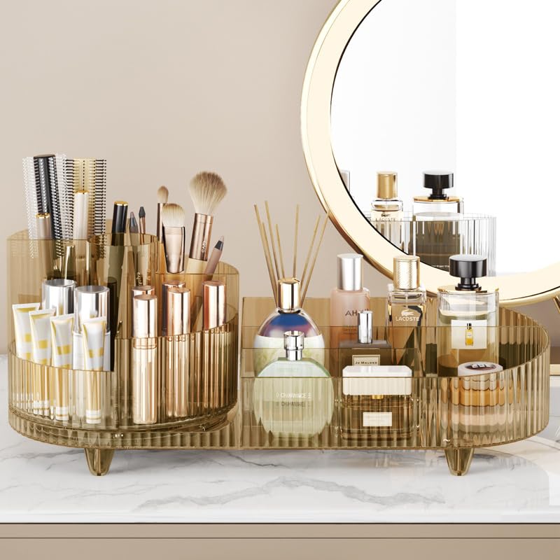 Organizador de maquillaje giratorio, vitrina cosmética de gr