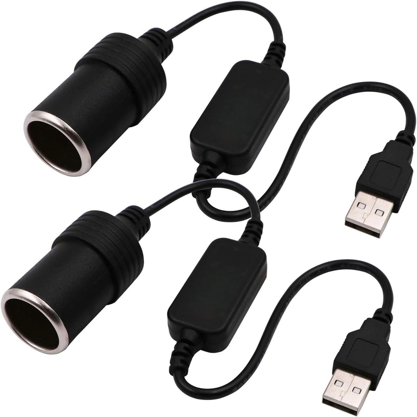 Cable convertidor USB A macho a 12 V para encendedor de ciga