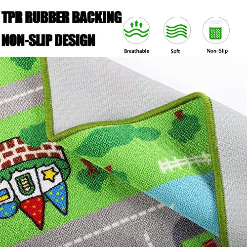 Capslpad Alfombra educativa para niños, alfombra de juego de