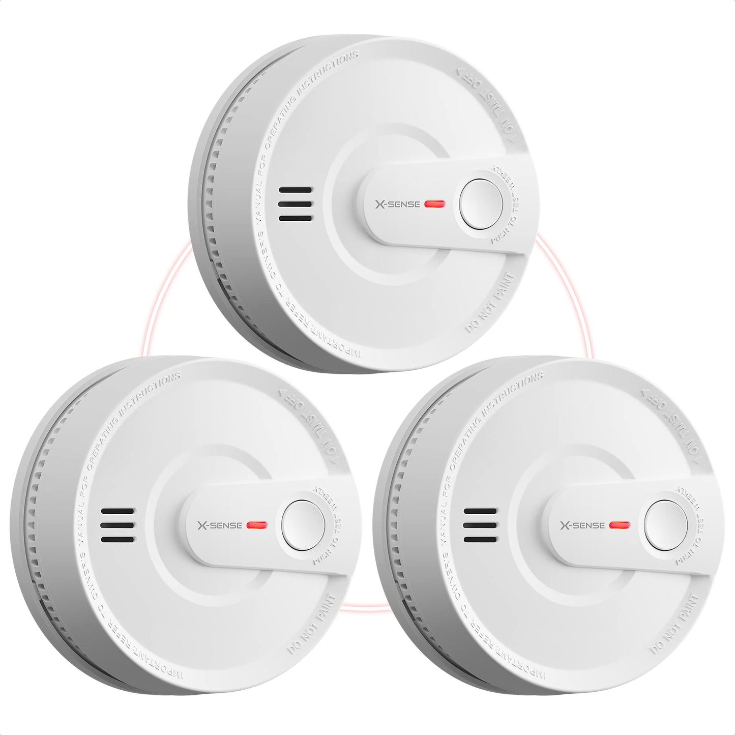 X-Sense Detector de humo, alarma de humo inalámbrica interco