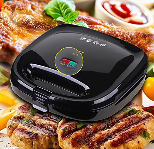ZZ S6141A-B sandwichera 4 en 1 para desayuno, waffle, omelet