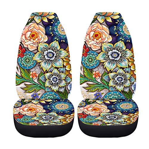 Fundas para asientos delanteros del auto, estampado brillant