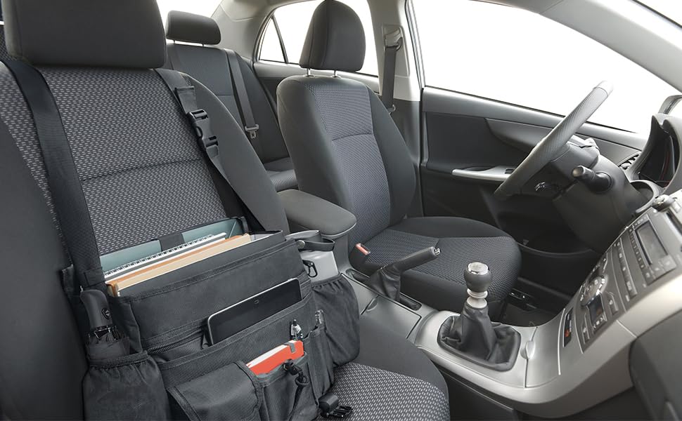 Organizador de asiento delantero de automóvil: Organización