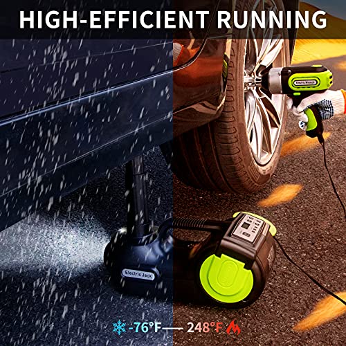 ActDoer Kit de gato eléctrico para coche hidráulico 5Ton 12V