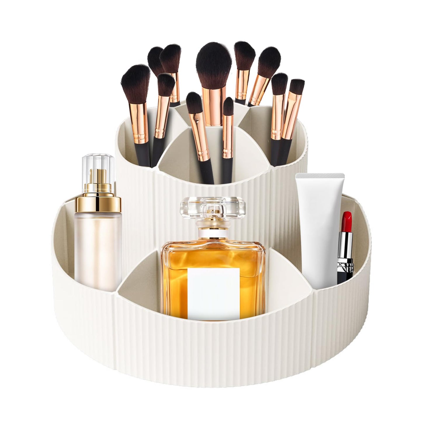 DASITON Organizador de brochas de maquillaje giratorio de 36