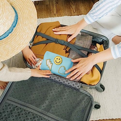 LieToi Preppy Patch - Neceser pequeño de piel sintética con