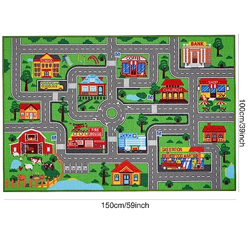 Alfombra de juego para niños, alfombra de 59 x 39.4 pulgadas